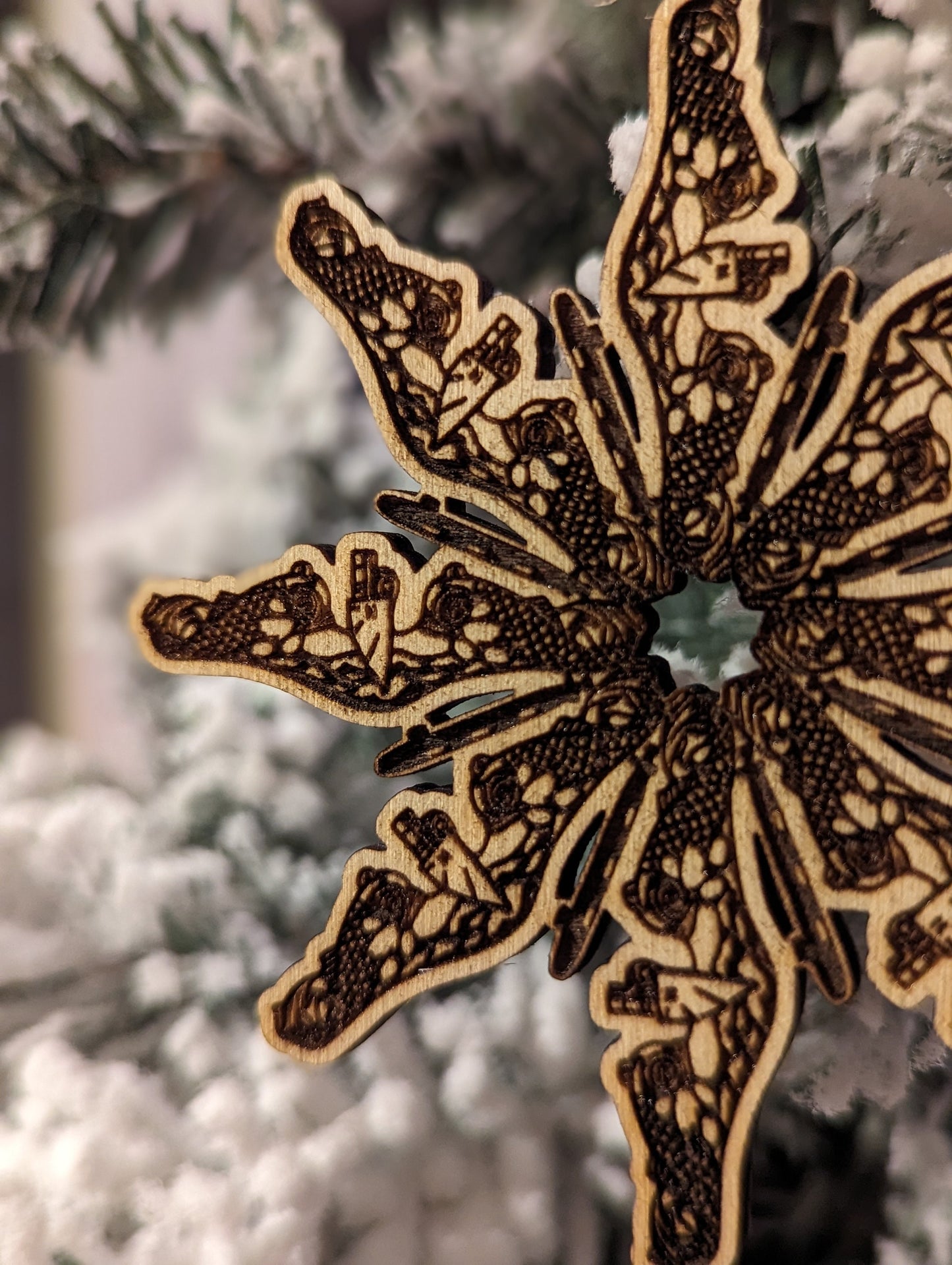 Submarine SSBN Snowflake Ornament