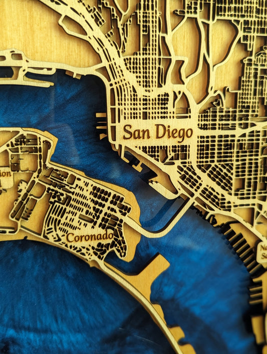 San Diego Epoxy Map - 11" x 11"