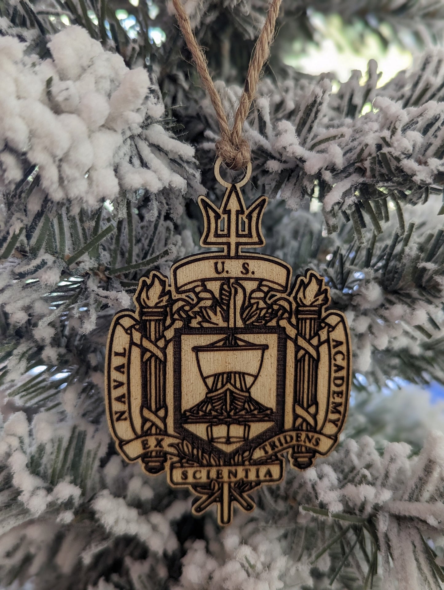 USNA Crest Personalized Ornament