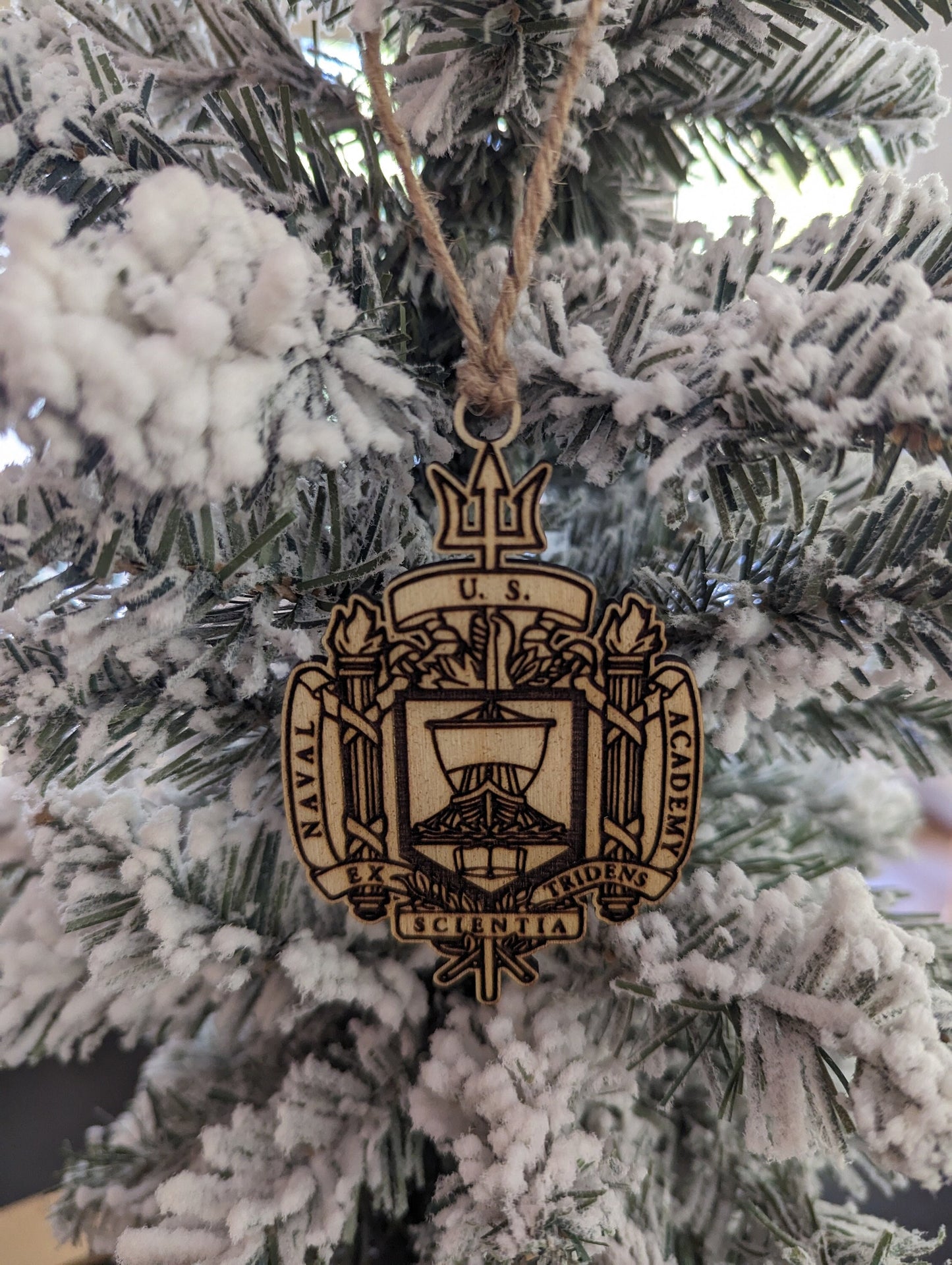 USNA Crest Personalized Ornament