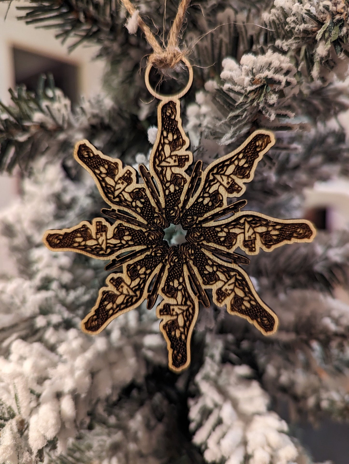 Submarine SSBN Snowflake Ornament