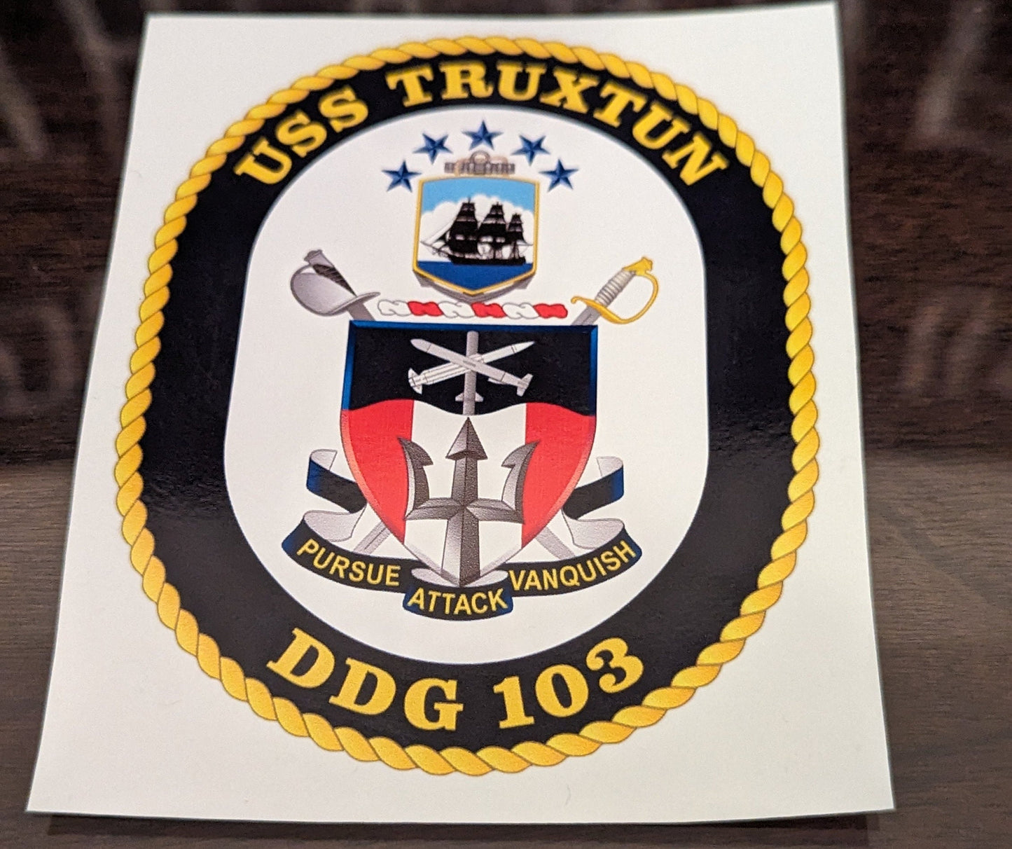 USS Truxtun (DDG-103) - Di-Cut Vinyl Sticker