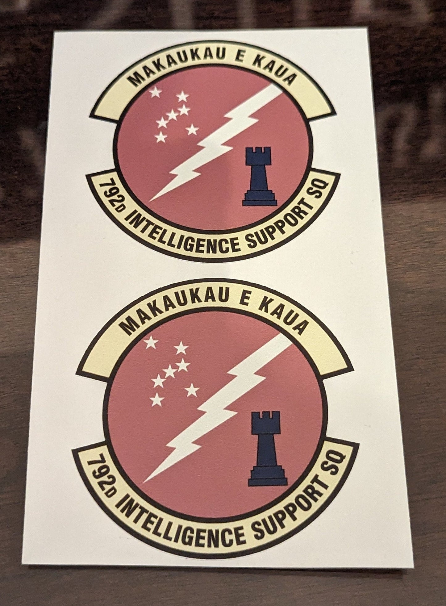 792 Intelligence Support Squadron - Di-Cut Stickers - United States Air Force  (USAF) - Makaukau E Kaua