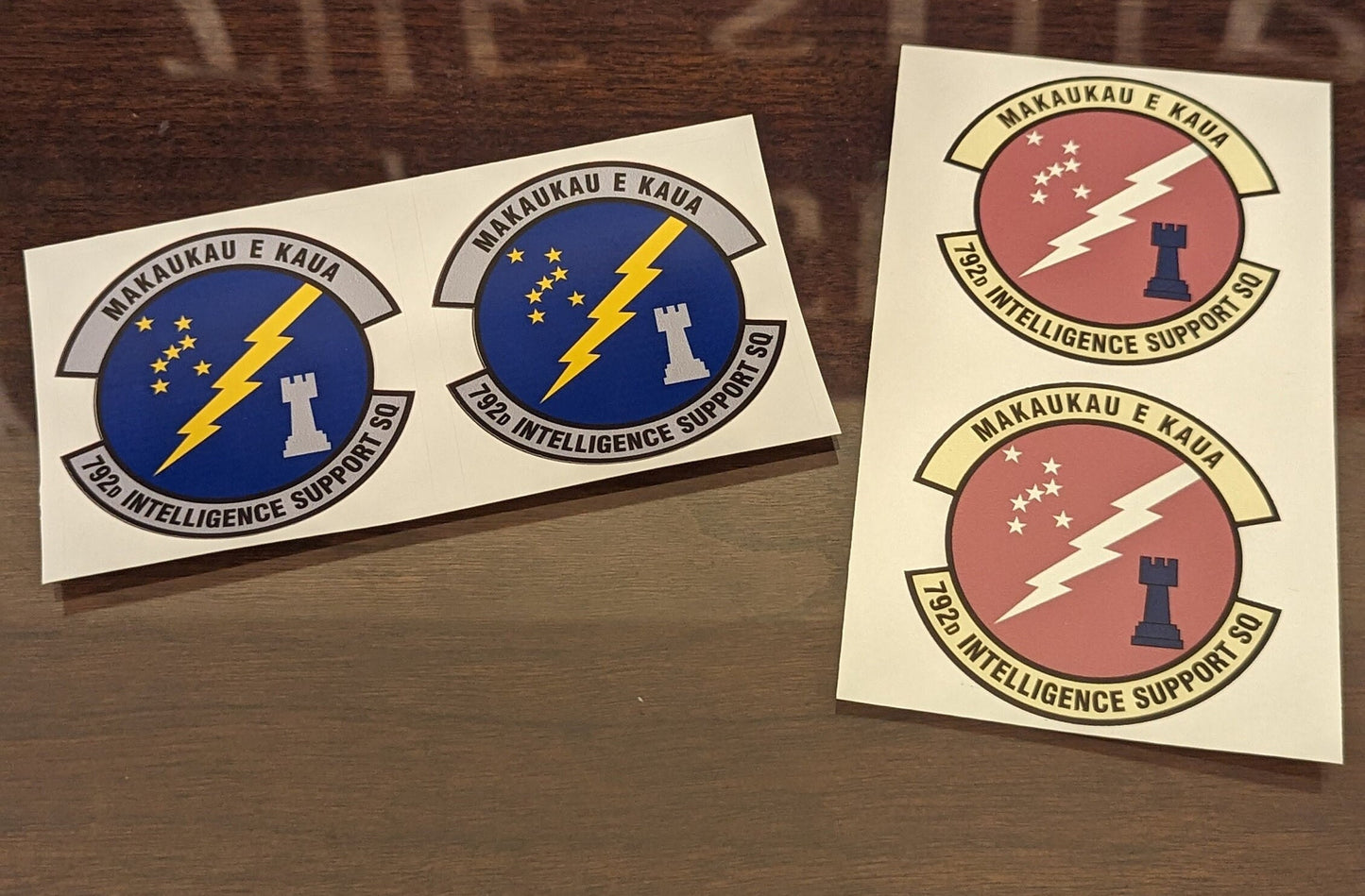 792 Intelligence Support Squadron - Di-Cut Stickers - United States Air Force  (USAF) - Makaukau E Kaua